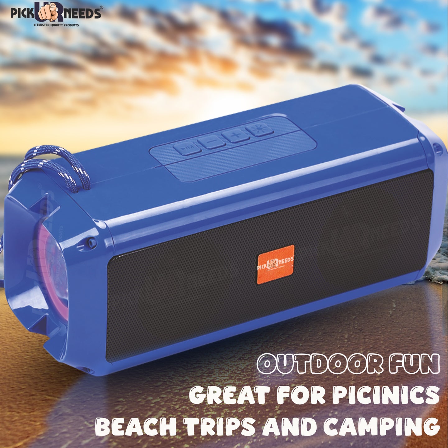 Pick Ur Needs Mini Wireless Soundbar System With RGB Disco Light TF Card / USB / Radio Support 10 W Bluetooth Speaker  (White, 5.0 Channel)